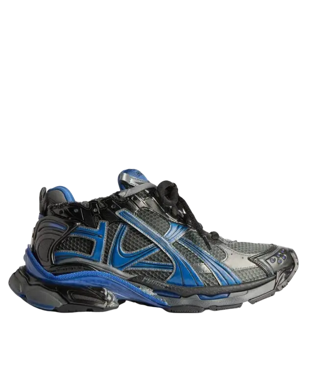 BALENCIAGA – Sneakers Runner Gradient Mesh Noir/Bleu/Gris