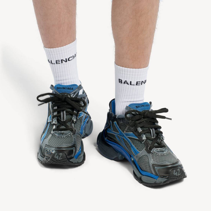 BALENCIAGA – Sneakers Runner Gradient Mesh Noir/Bleu/Gris
