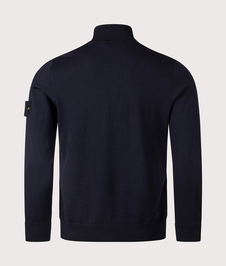 STONE ISLAND - Pull Col Camionneur Bleu Marine