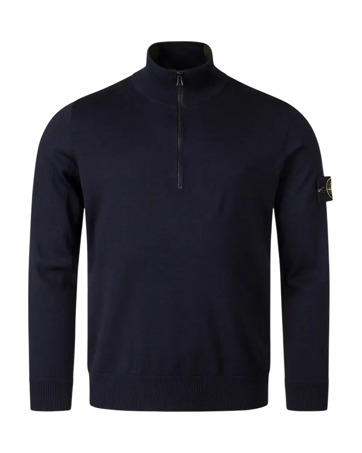 STONE ISLAND - Pull Col Camionneur Bleu Marine