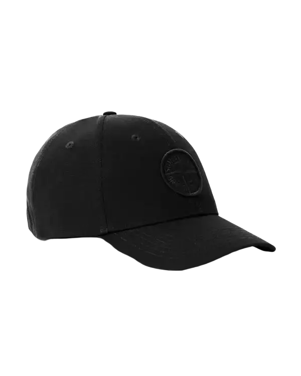 STONE ISLAND - Casquette Compass en Coton Noir