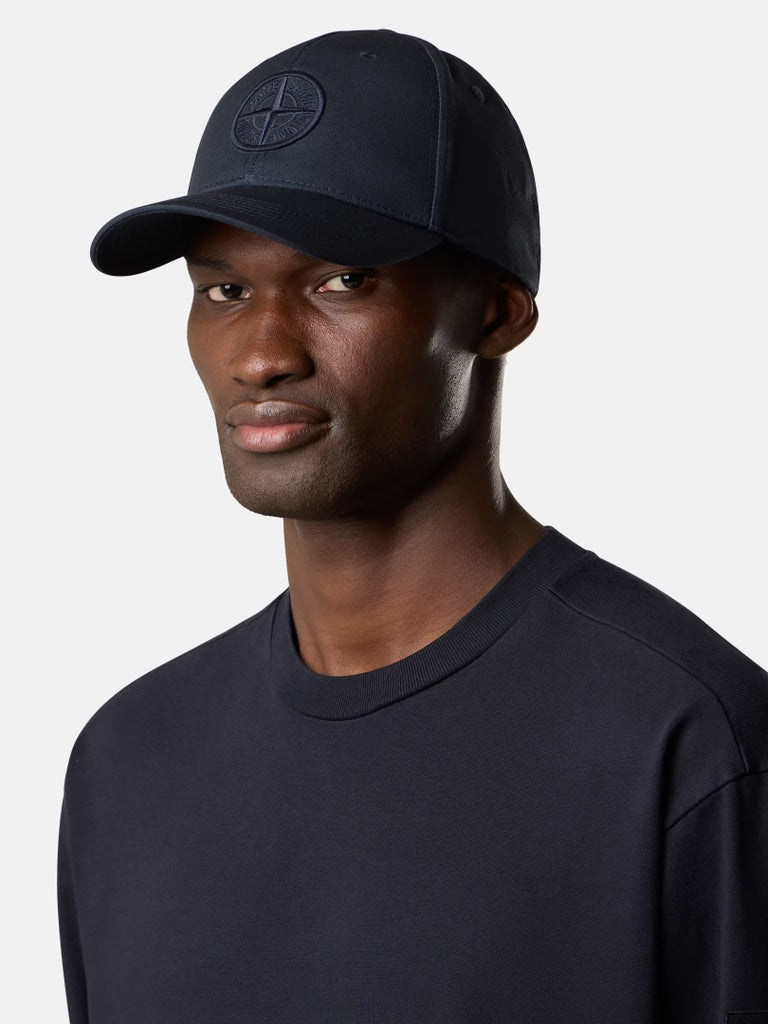 STONE ISLAND - Casquette avec Logo Compass Brodé Marine