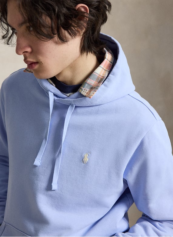 POLO RALPH LAUREN – Sweat à capuche en coton Bleu grisé