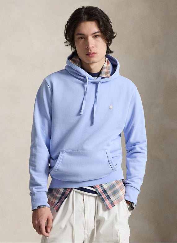 POLO RALPH LAUREN – Sweat à capuche en coton Bleu grisé