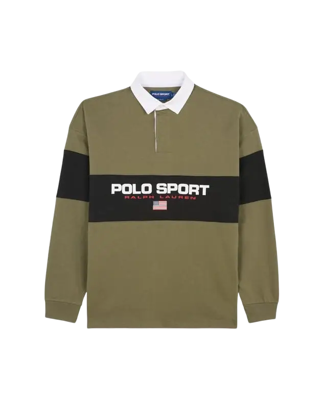 POLO RALPH LAUREN - Polo à col zippé Vert olive