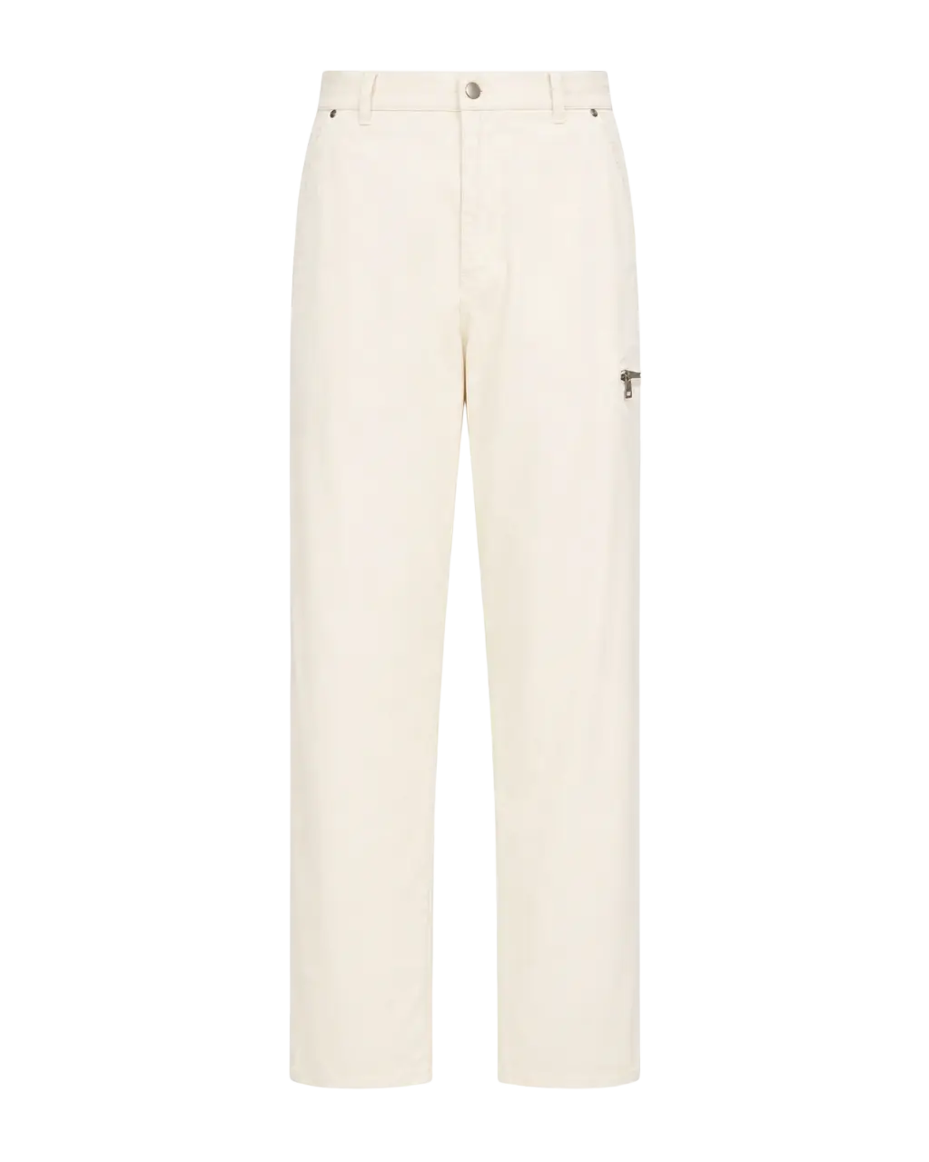MONCLER - Pantalon en gabardine stretch Écru