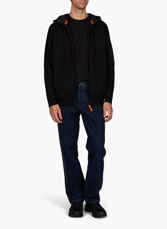 GERTRUDE - Sweat Seb zippé à capuche Noir