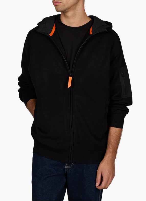 GERTRUDE - Sweat Seb zippé à capuche Noir