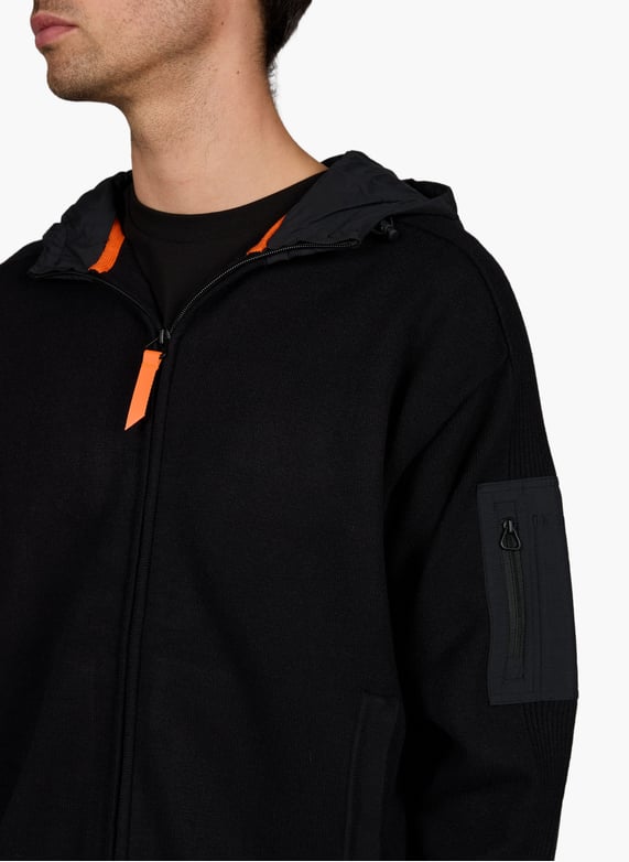 GERTRUDE - Sweat Seb zippé à capuche Noir