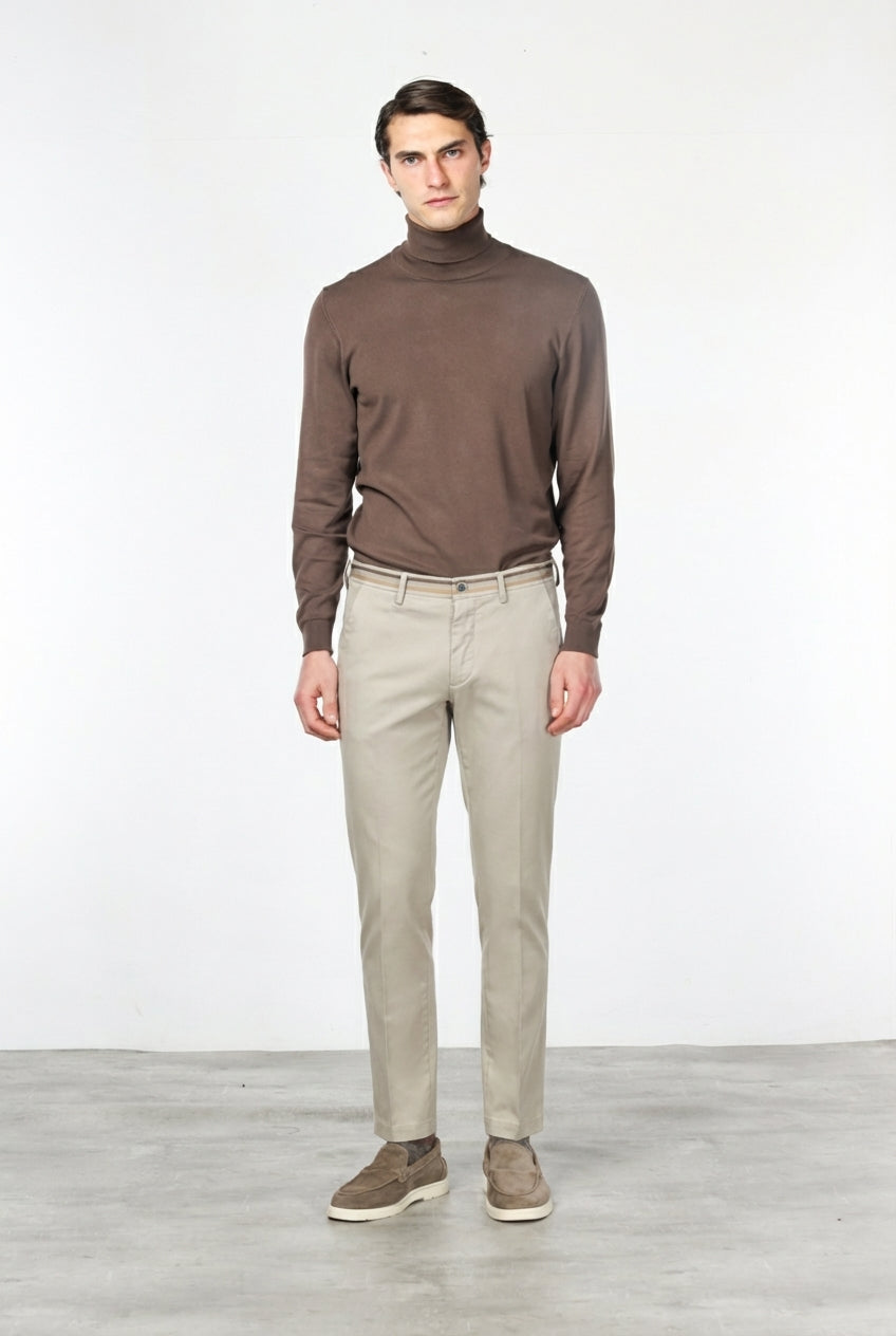 MASON'S - Pantalon chino Torino Winter Gris glacier