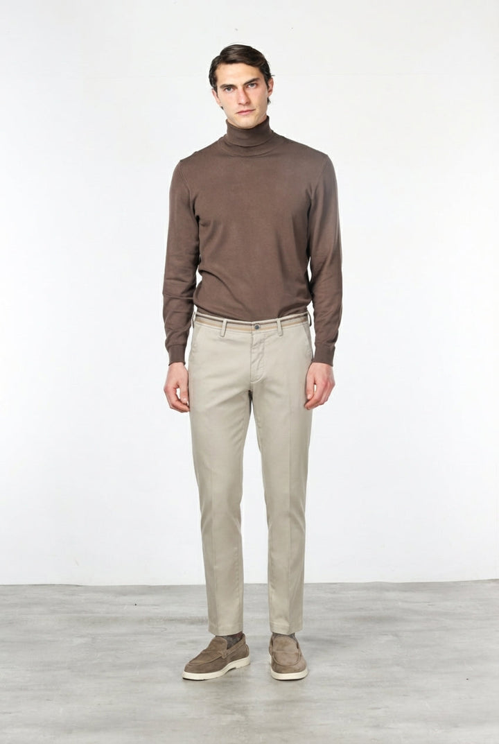 MASON'S - Pantalon chino Torino Winter Gris glacier