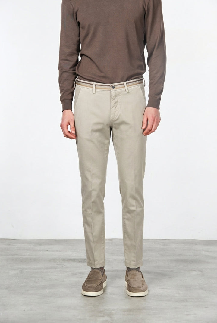 MASON'S - Pantalon chino Torino Winter Gris glacier