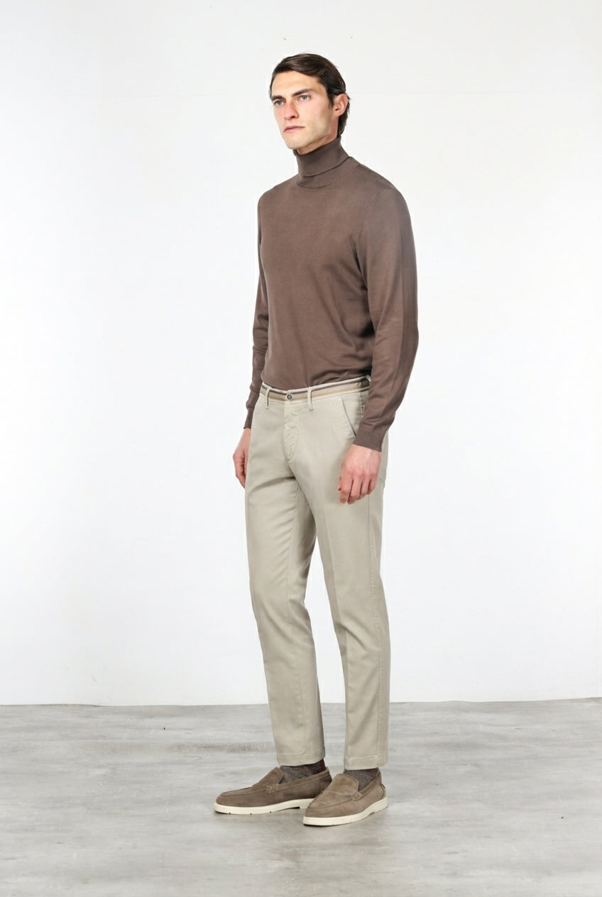 MASON'S - Pantalon chino Torino Winter Gris glacier