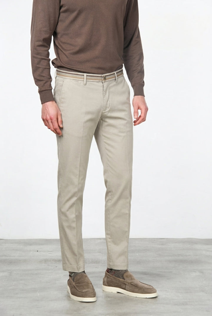 MASON'S - Pantalon chino Torino Winter Gris glacier