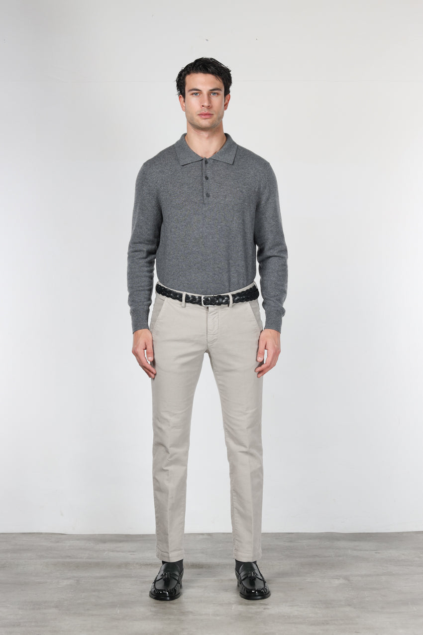 MASON'S - Pantalon chino Torino en velours côtelé Gris