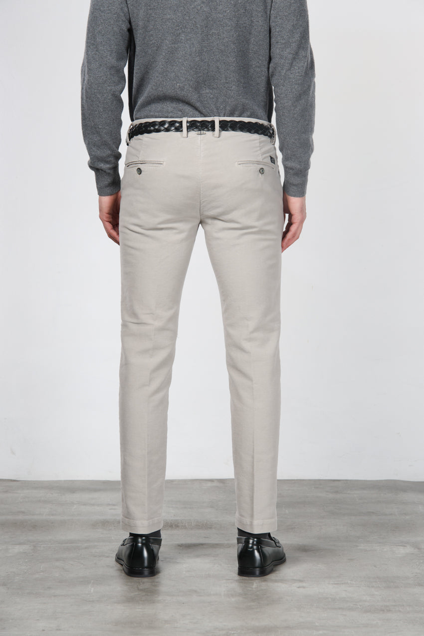 MASON'S - Pantalon chino Torino en velours côtelé Gris