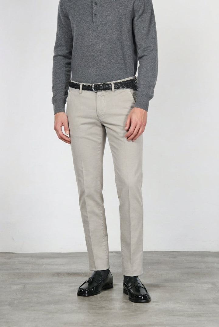 MASON'S - Pantalon chino Torino en velours côtelé Gris