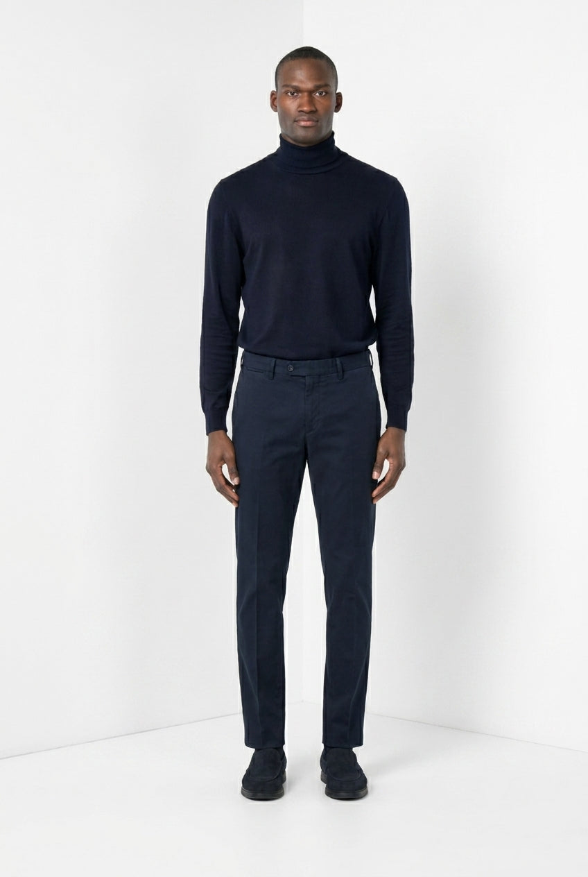 MASON'S - Pantalon chino Torino en velours côtelé Bleu marine