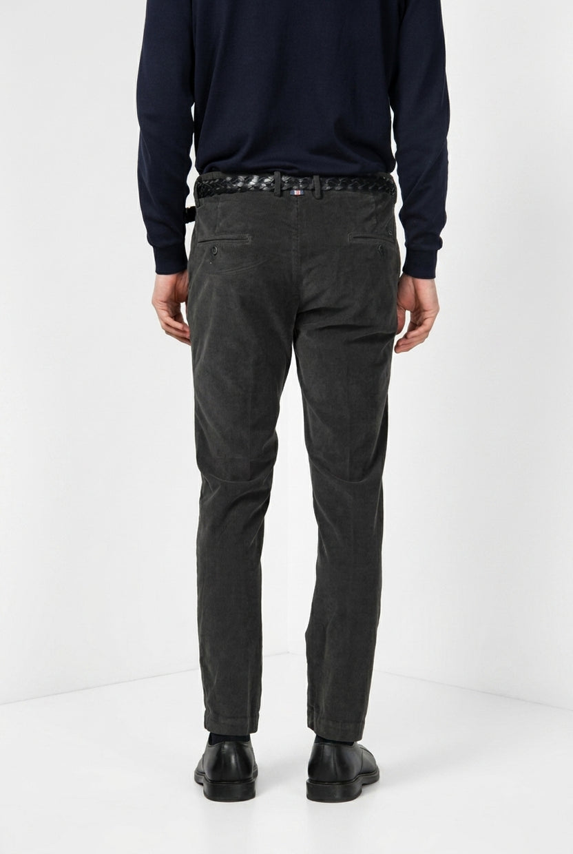 MASON'S - Pantalon chino Torino en velours côtelé Marron