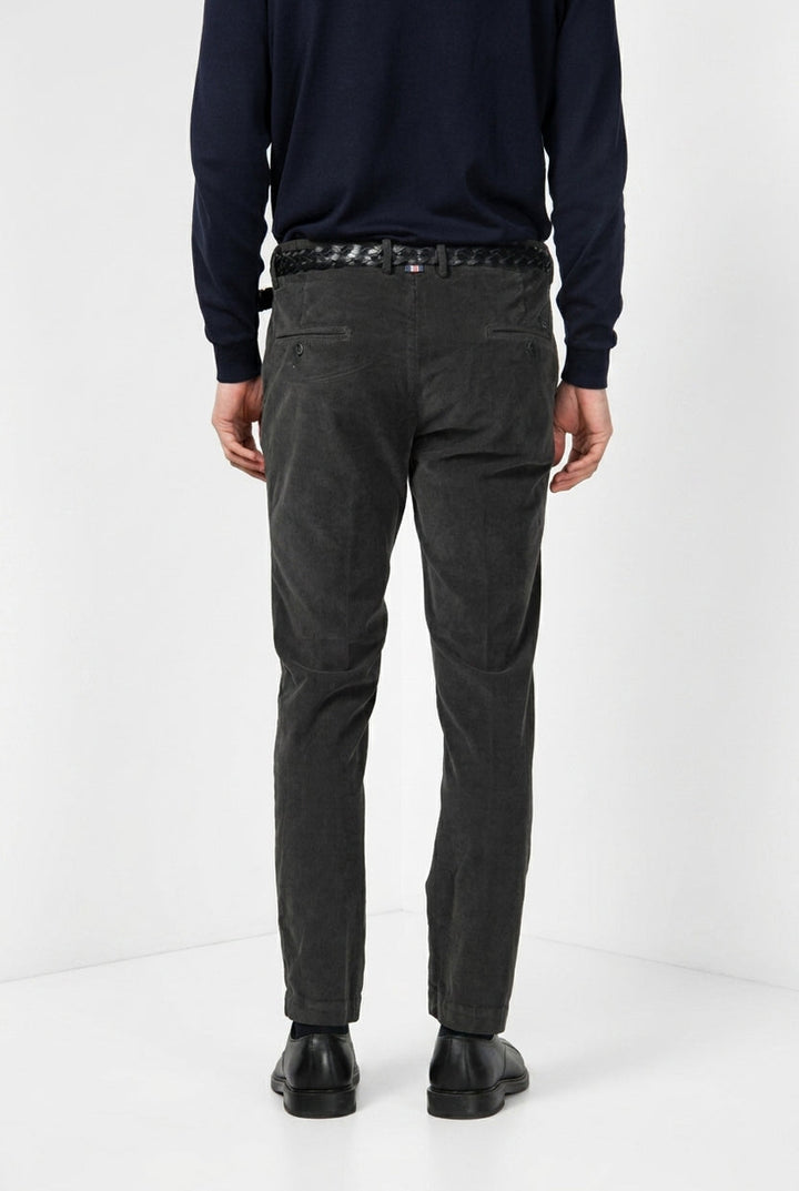 MASON'S - Pantalon chino Torino en velours côtelé Marron