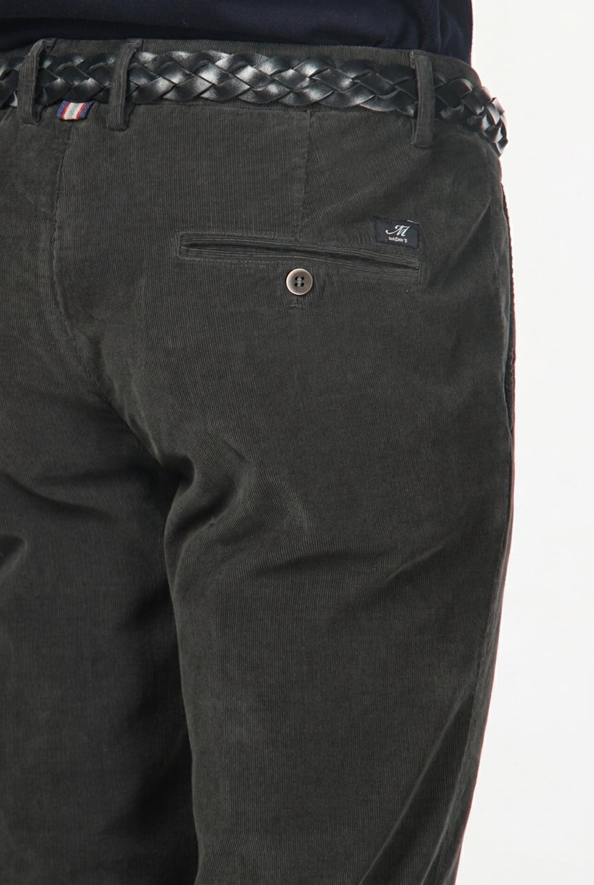 MASON'S - Pantalon chino Torino en velours côtelé Marron