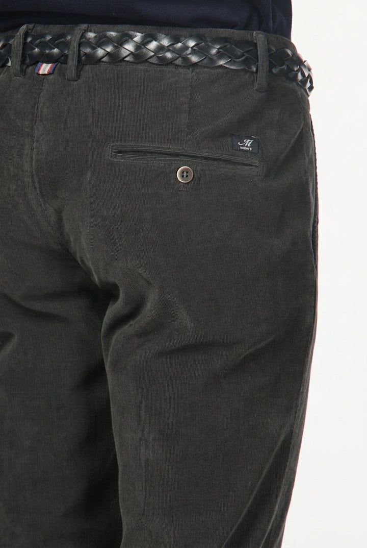 MASON'S - Pantalon chino Torino en velours côtelé Marron