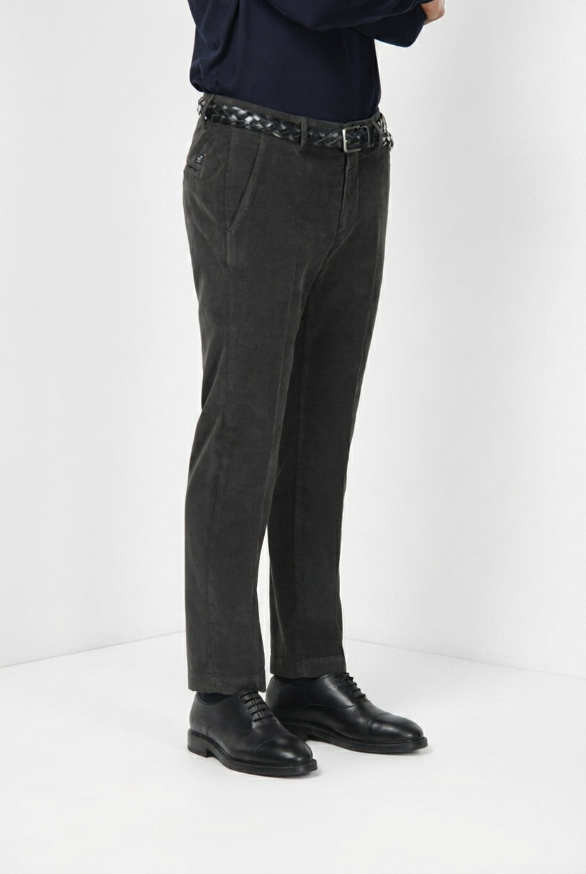 MASON'S - Pantalon chino Torino en velours côtelé Marron