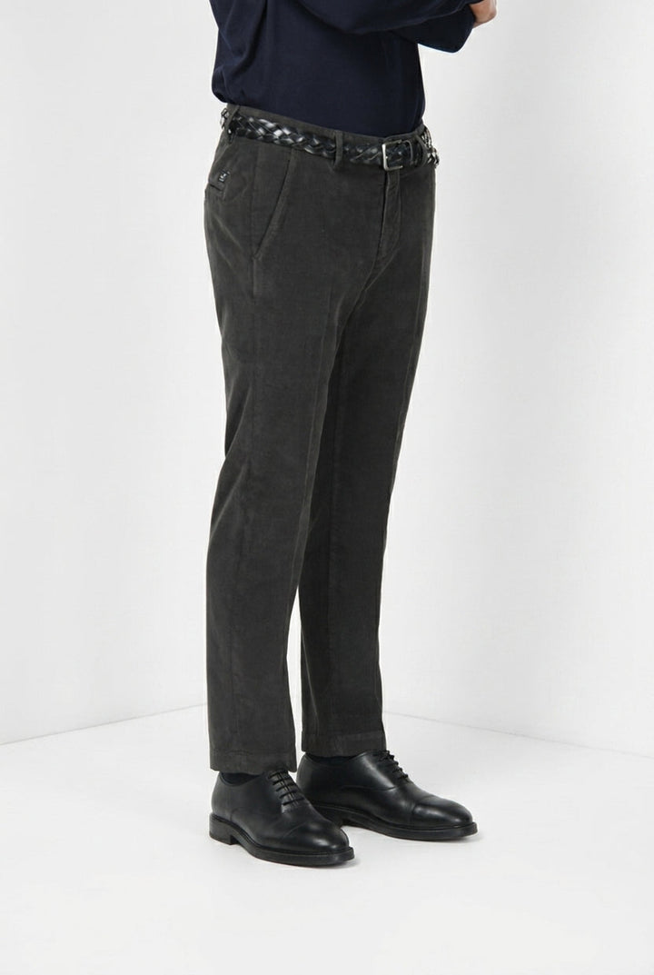 MASON'S - Pantalon chino Torino en velours côtelé Marron