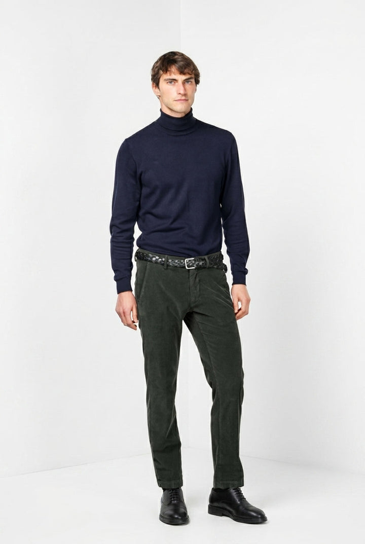 MASON'S - Pantalon chino Torino en velours côtelé Marron