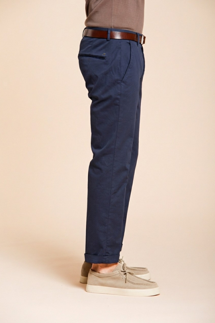 MASON'S - Pantalon chino Torino Flex Bleu marine
