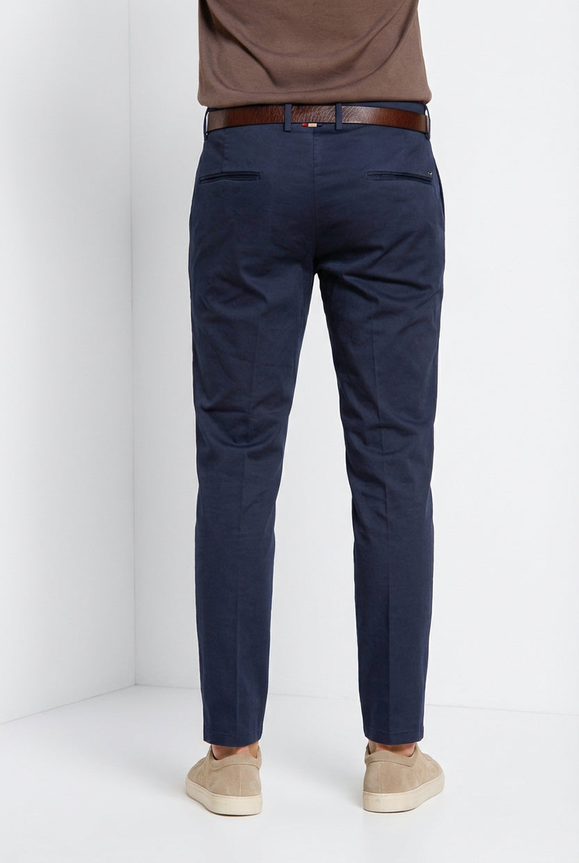 MASON'S - Pantalon chino Torino Flex Bleu marine