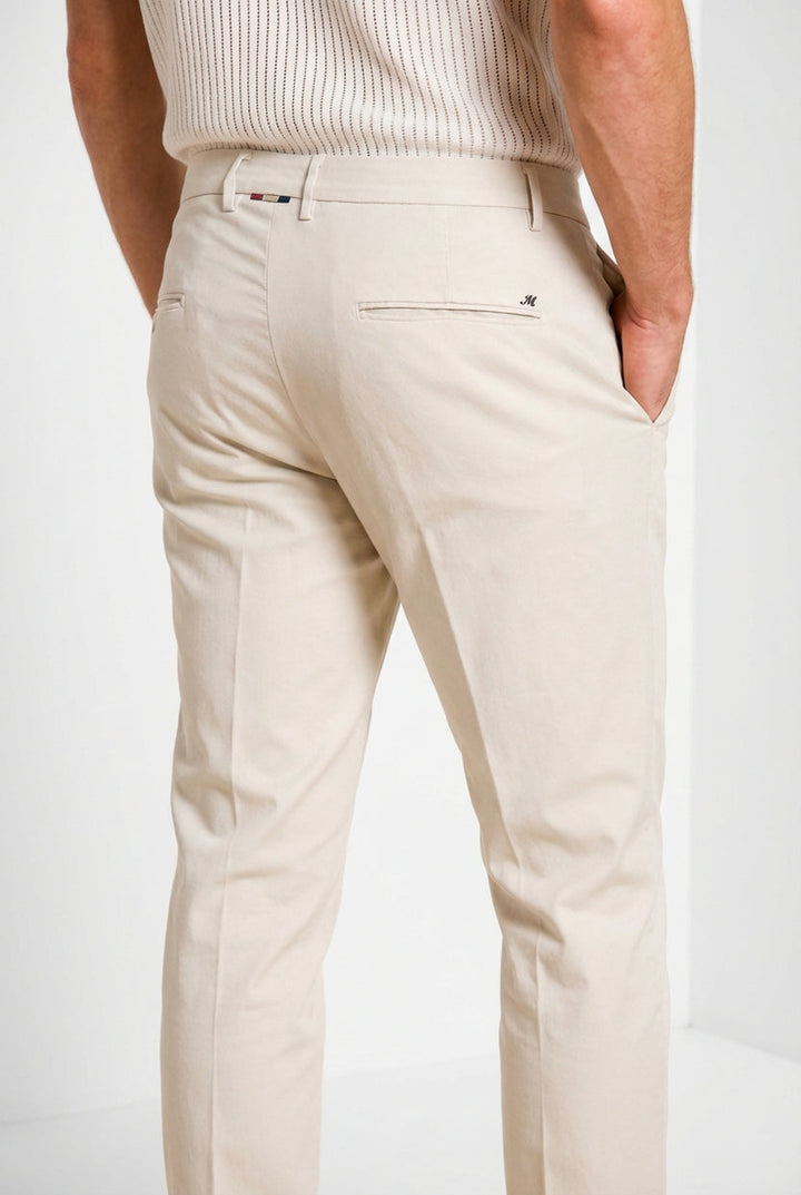 MASON'S - Pantalon chino Torino Flex Beige clair