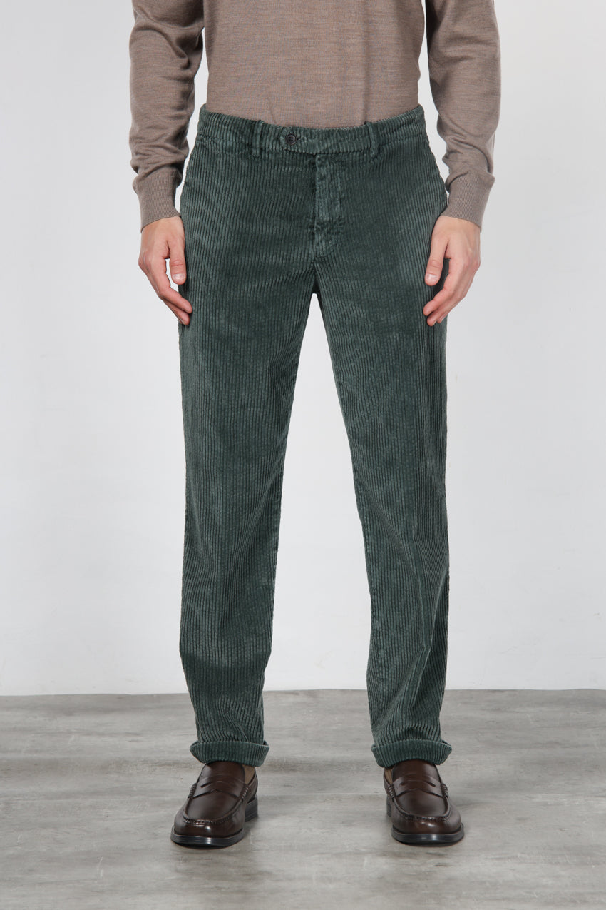 MASON'S - Pantalon chino Paris en velours côtelé Vert foncé