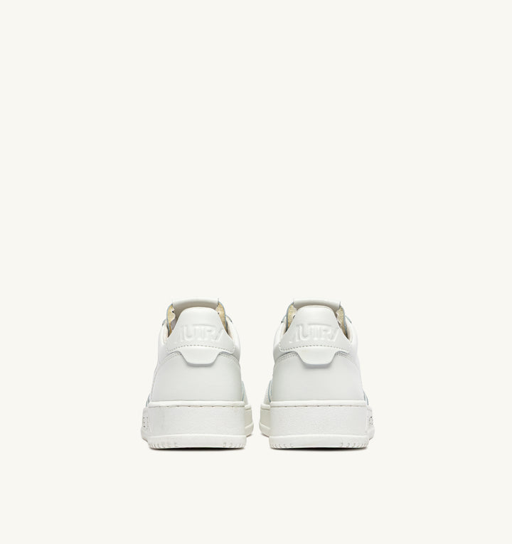 AUTRY - Baskets medalist low en cuir blanc total avec lettering