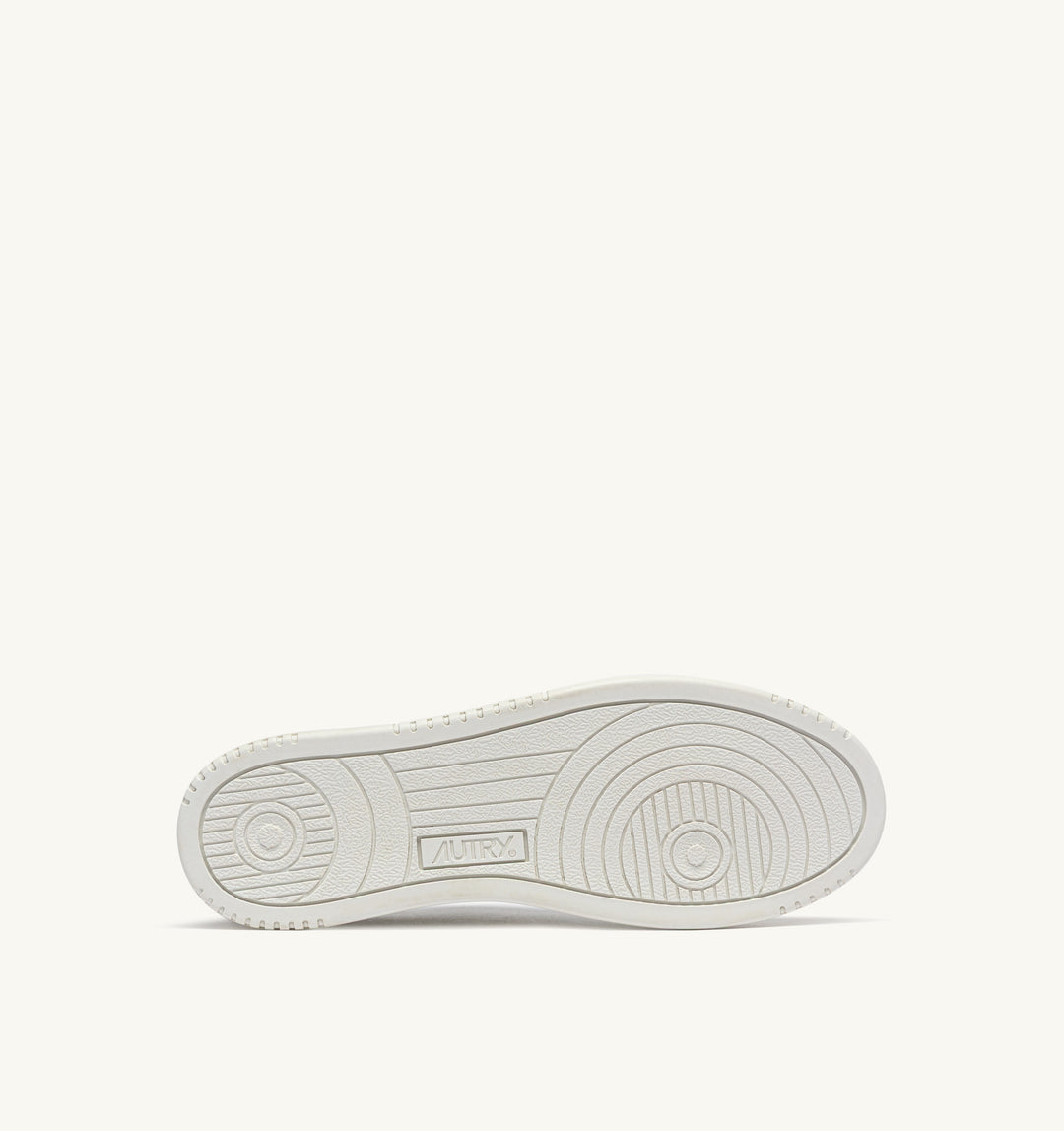 AUTRY - Baskets medalist low en cuir blanc total avec lettering