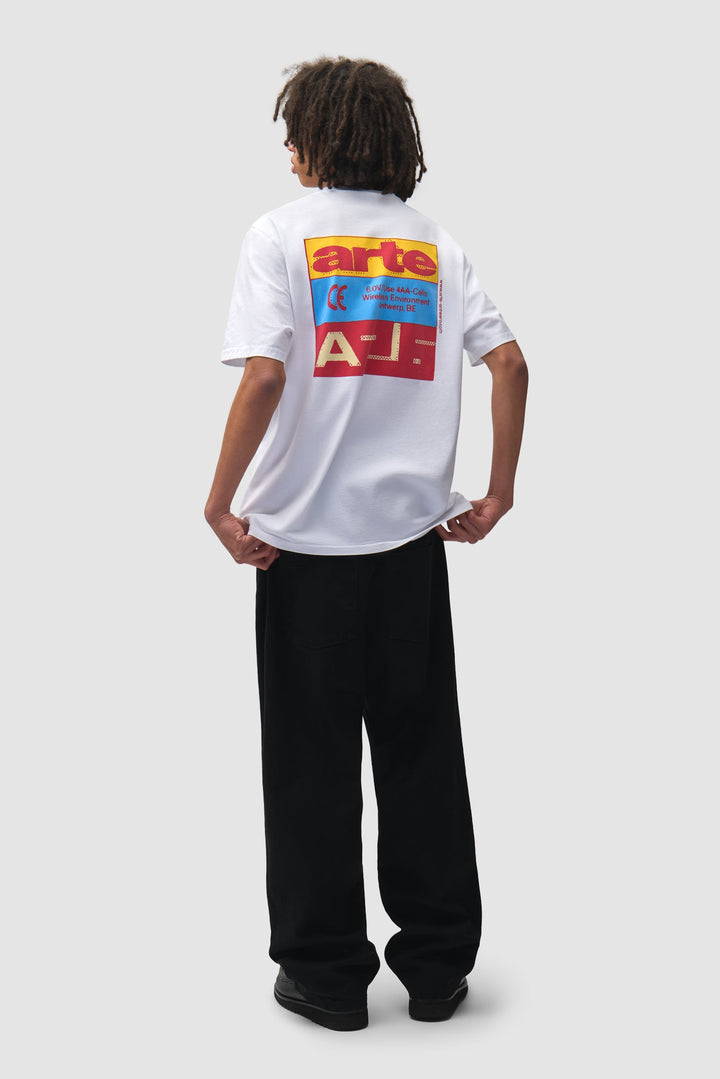 ARTE - T-shirt Tricolor Serial Blanc