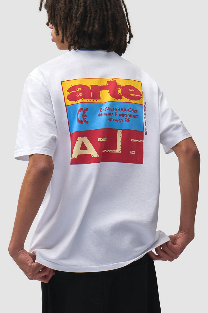 ARTE - T-shirt Tricolor Serial Blanc