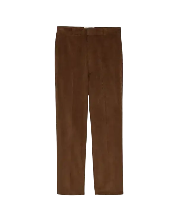 AMI PARIS - Pantalon Parisien en velours côtelé Marron chocolat