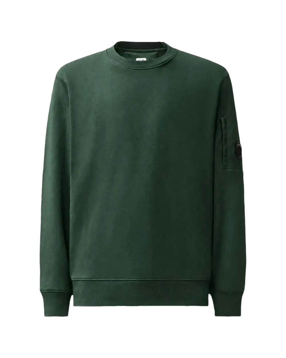 C.P. COMPANY - Sweat-shirt Lens en molleton Vert sapin