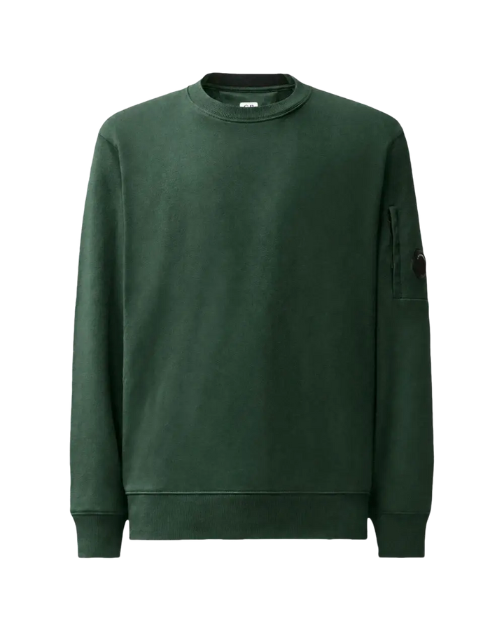 C.P. COMPANY - Sweat-shirt Lens en molleton Vert sapin