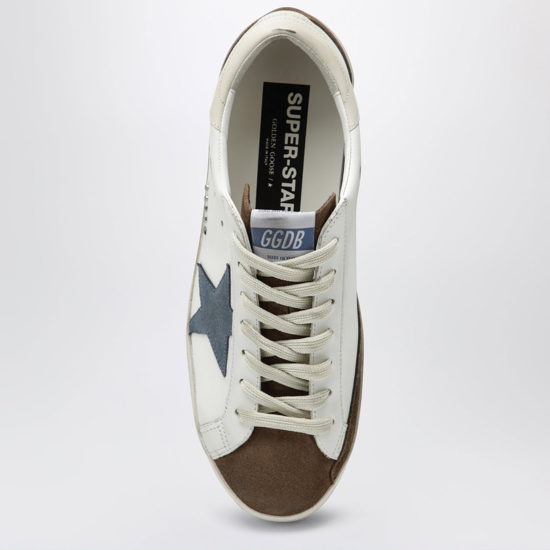 GOLDEN GOOSE - Sneakers Super-Star Blanc / Marron / Bleu / Crème