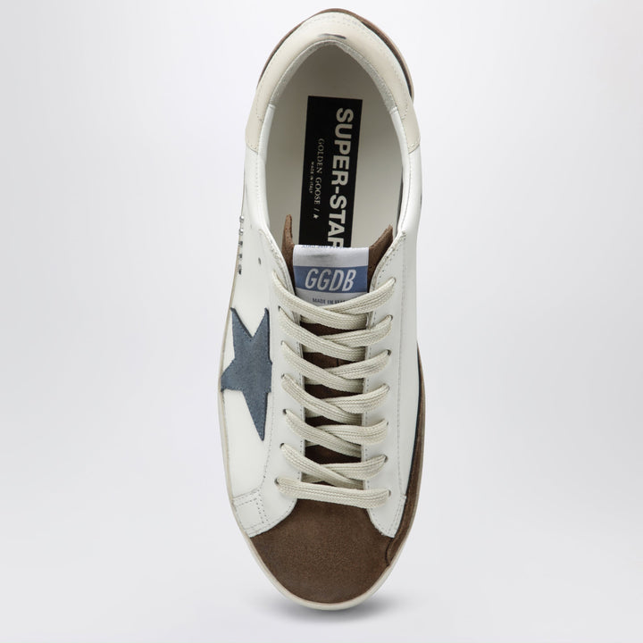 GOLDEN GOOSE - Sneakers Super-Star Blanc / Marron / Bleu / Crème