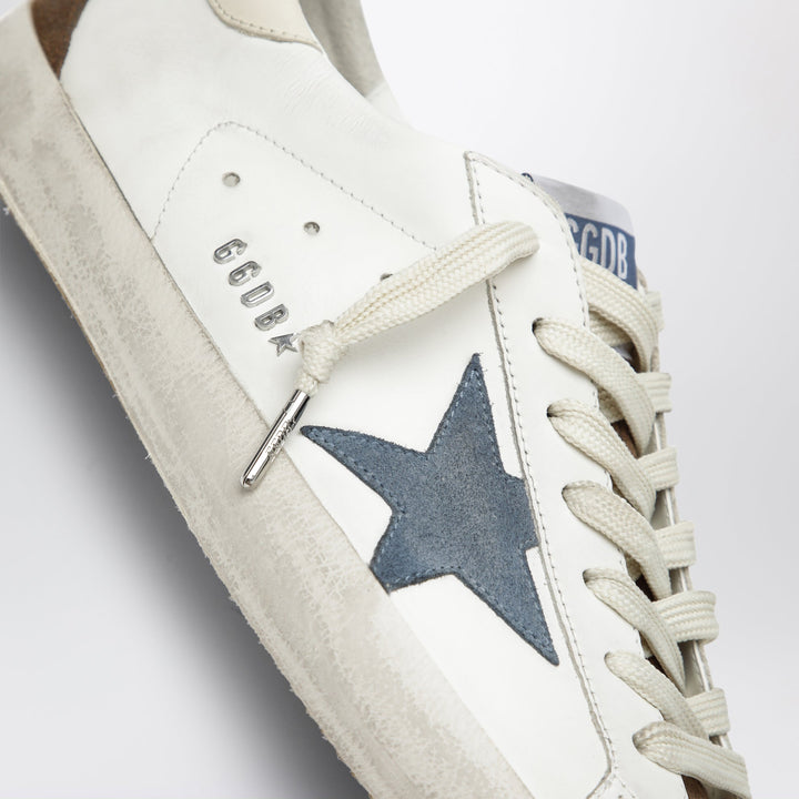 GOLDEN GOOSE - Sneakers Super-Star Blanc / Marron / Bleu / Crème