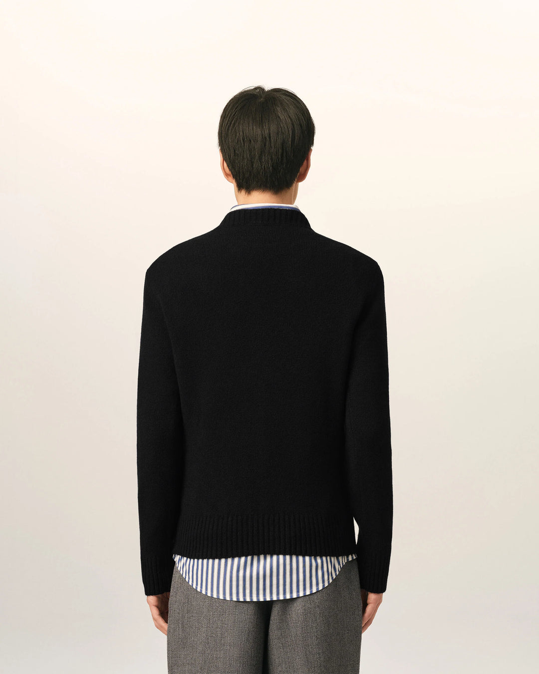 AMI PARIS - Pull Ami de Cœur en cachemire Noir