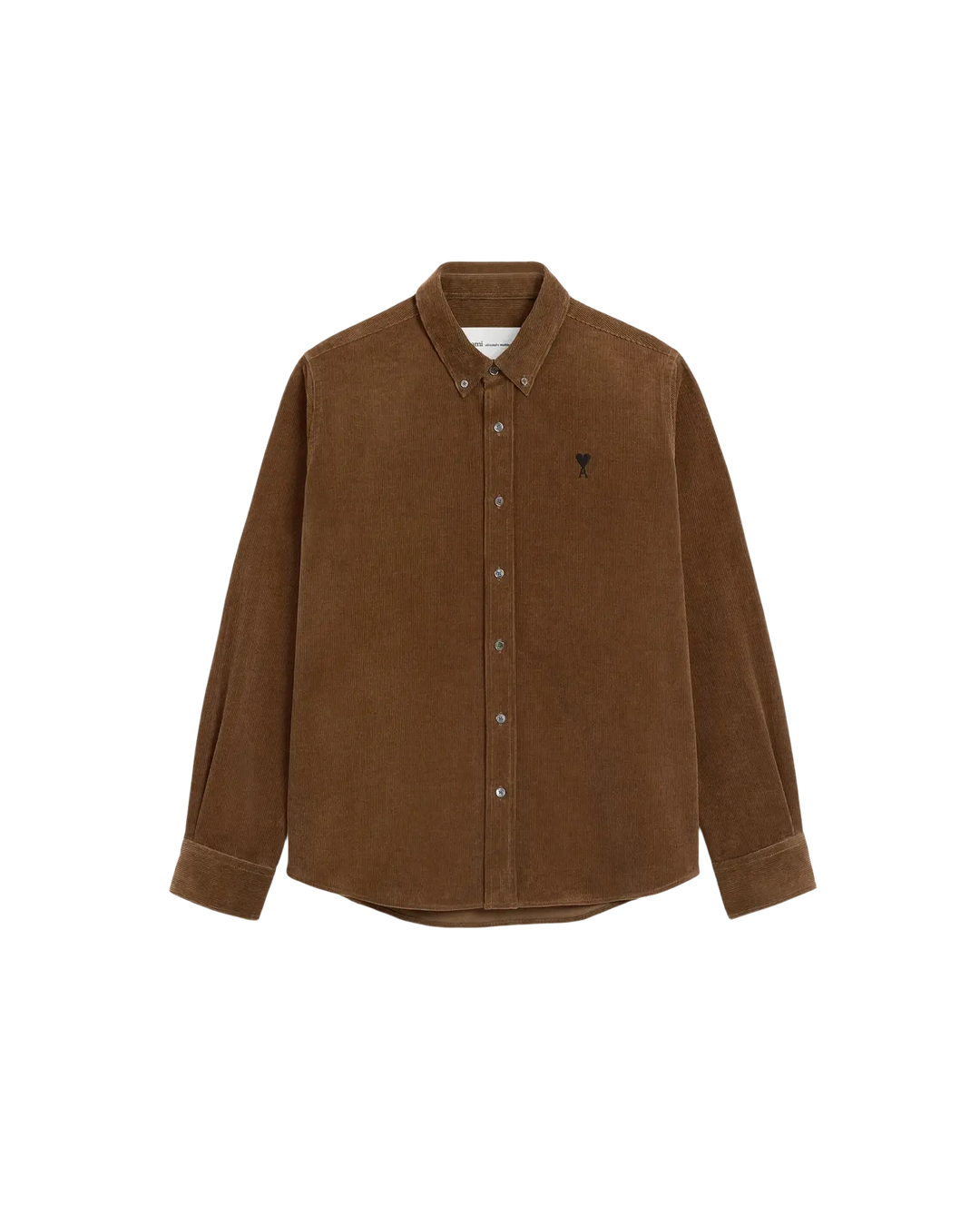 AMI PARIS - Chemise Ami de Cœur en velours Marron chocolat