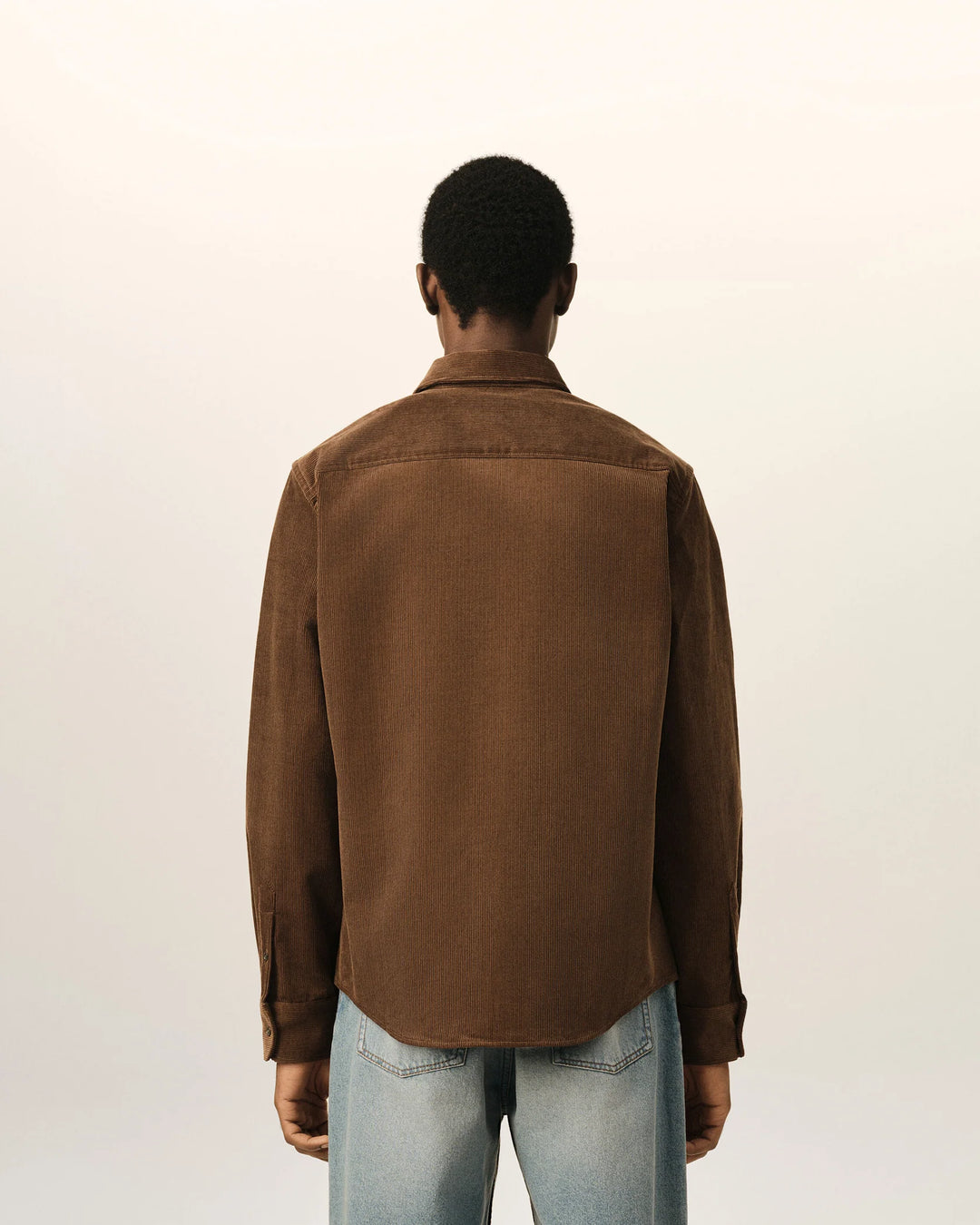 AMI PARIS - Chemise Ami de Cœur en velours Marron chocolat