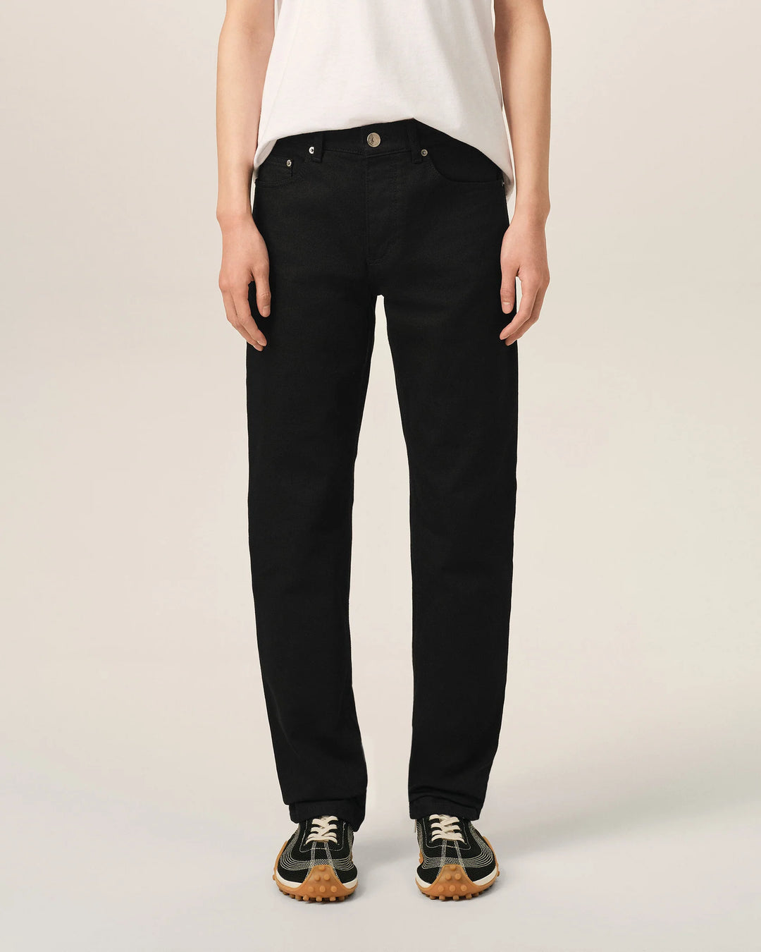 AMI PARIS - Jean coupe classique en denim Noir