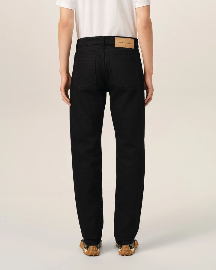 AMI PARIS - Jean coupe classique en denim Noir