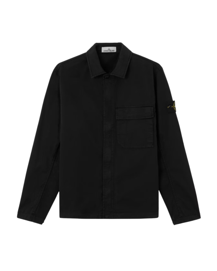 STONE ISLAND - Regular-fit Overshirt with Concealed Zipper Noir