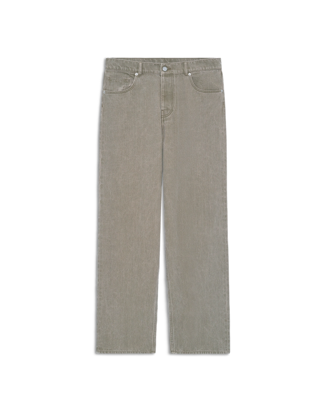 DRÔLE DE MONSIEUR – Jean droit en coton biologique Kaki délavé